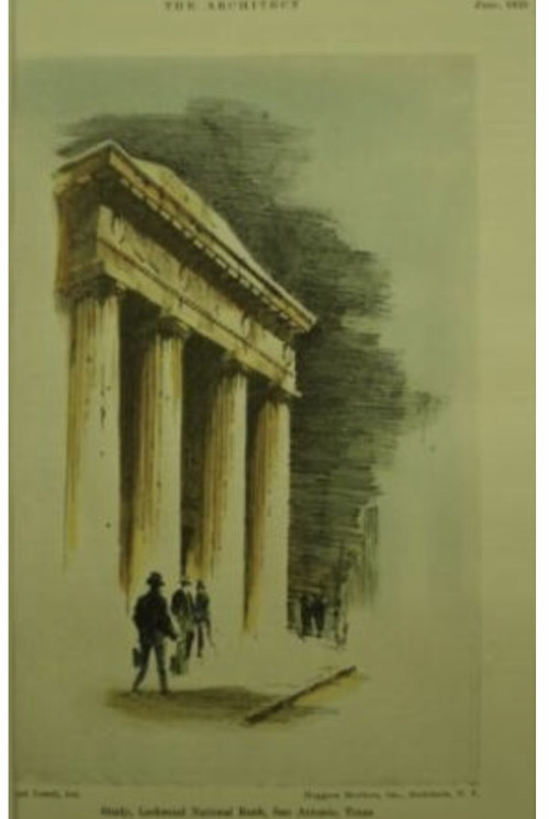 Hoggson Brothers' architectural study of Lockwood National Bank, published in The Architect