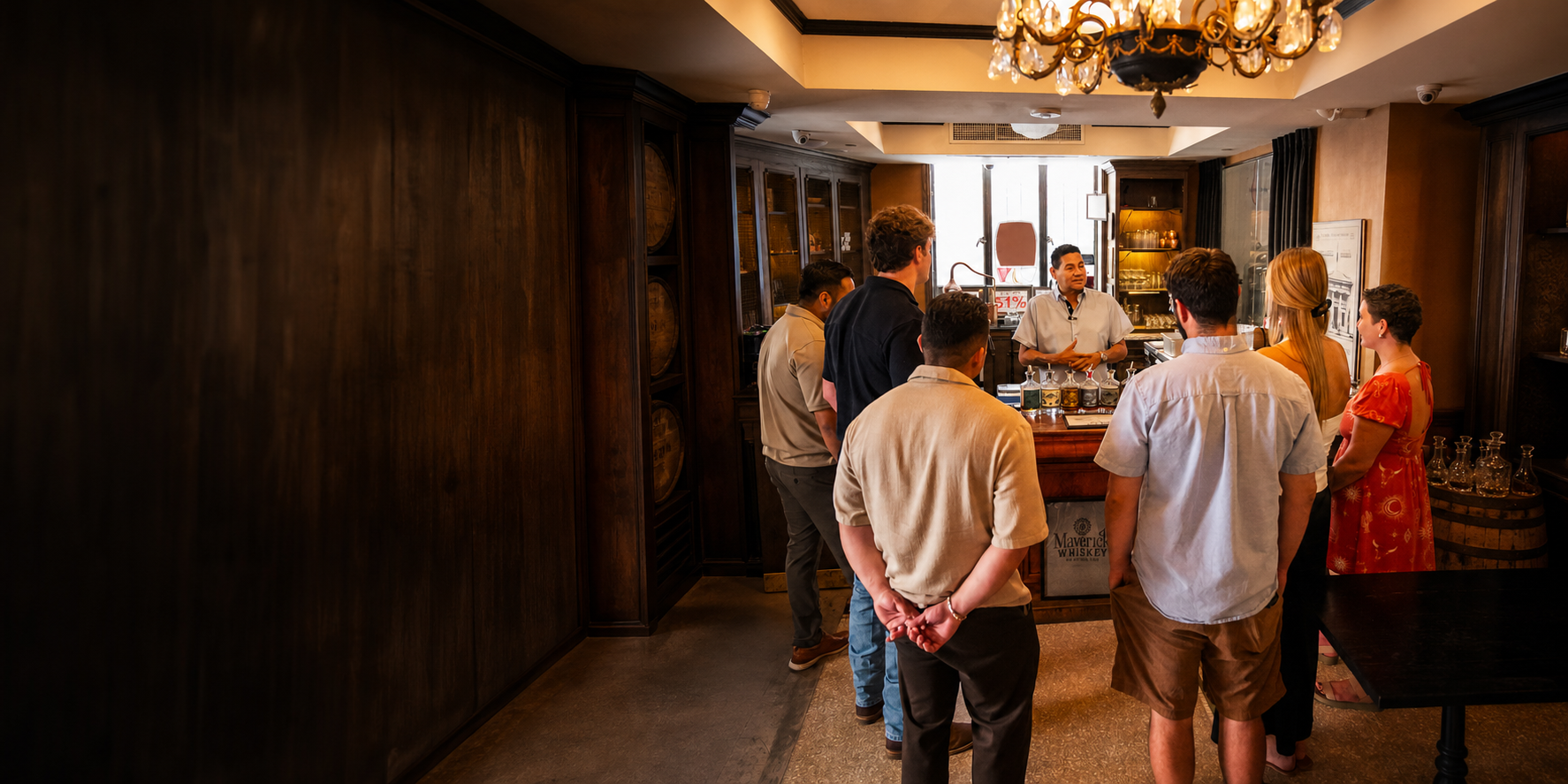 A Maverick ambassador leading a tasting