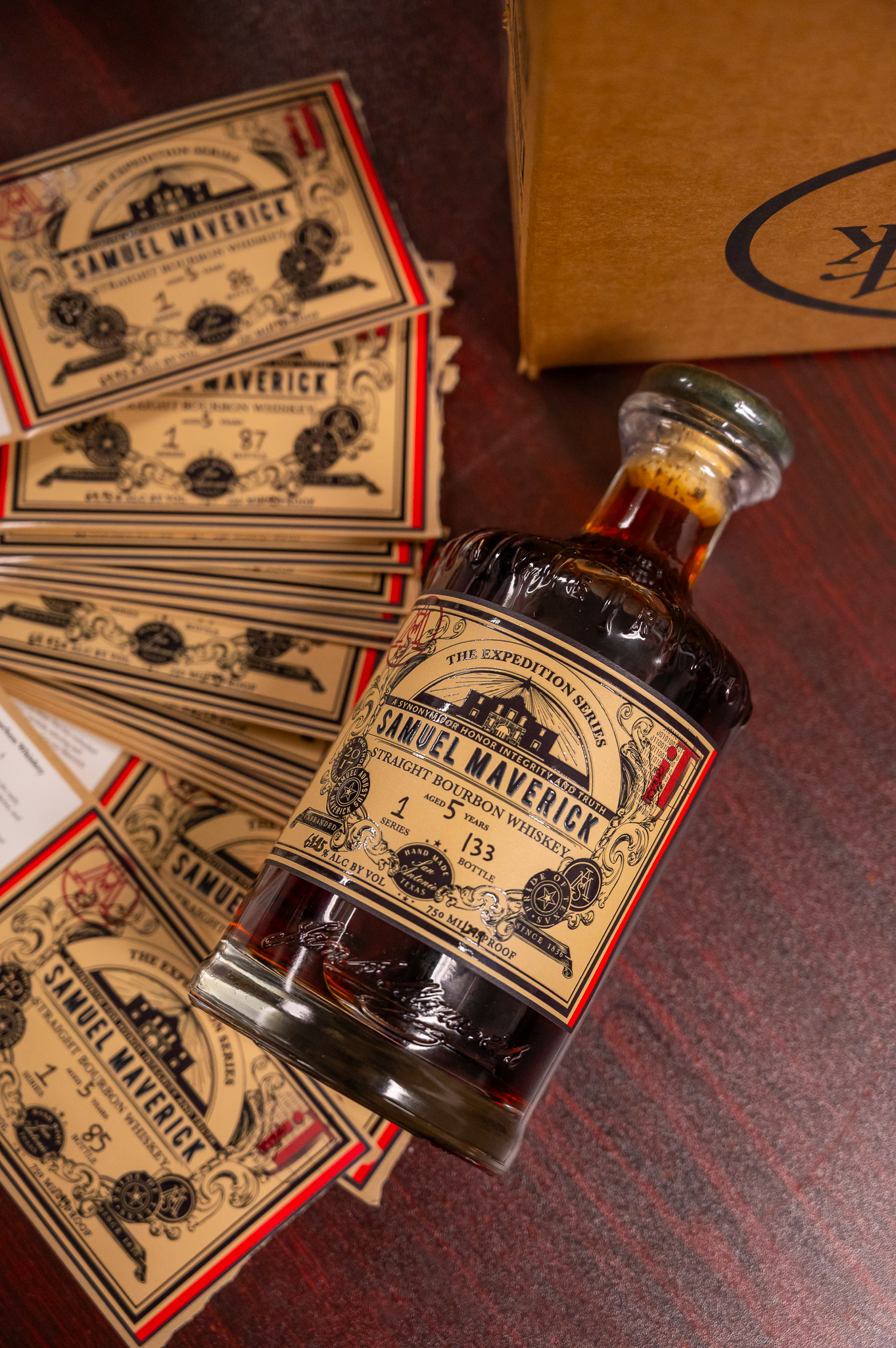 Labeling bottles by hand