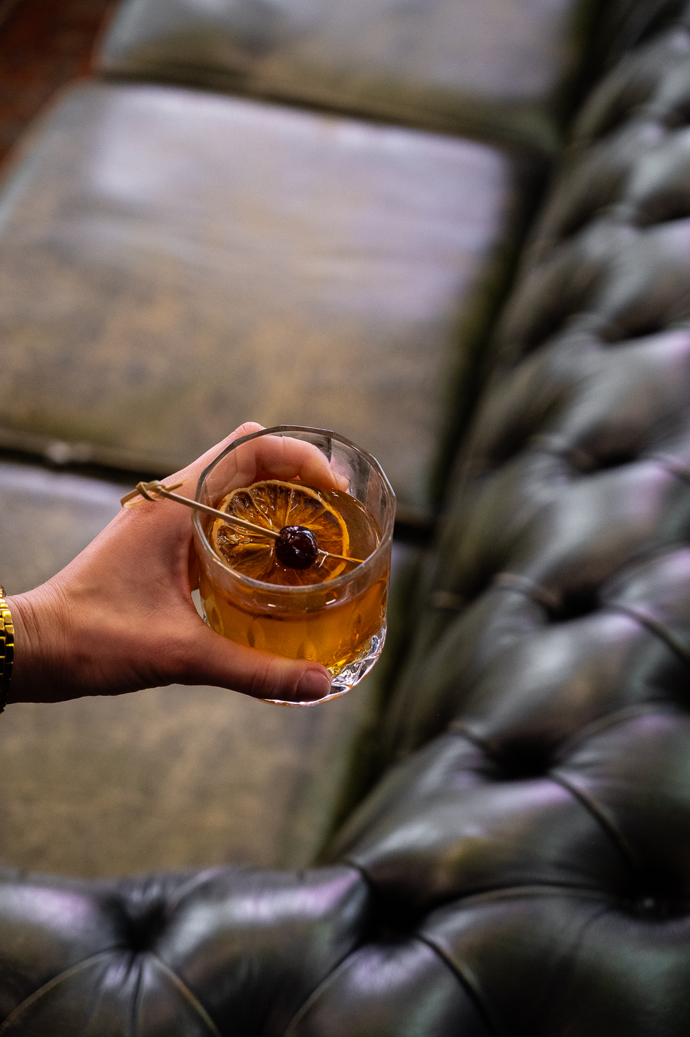 Whiskey served at the upstairs bar