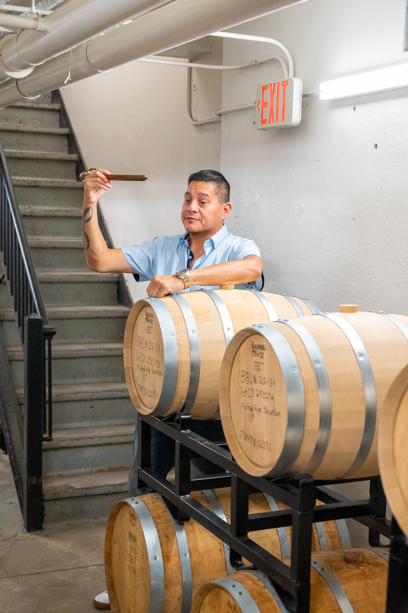 Barrels aging in the Lockwood vault